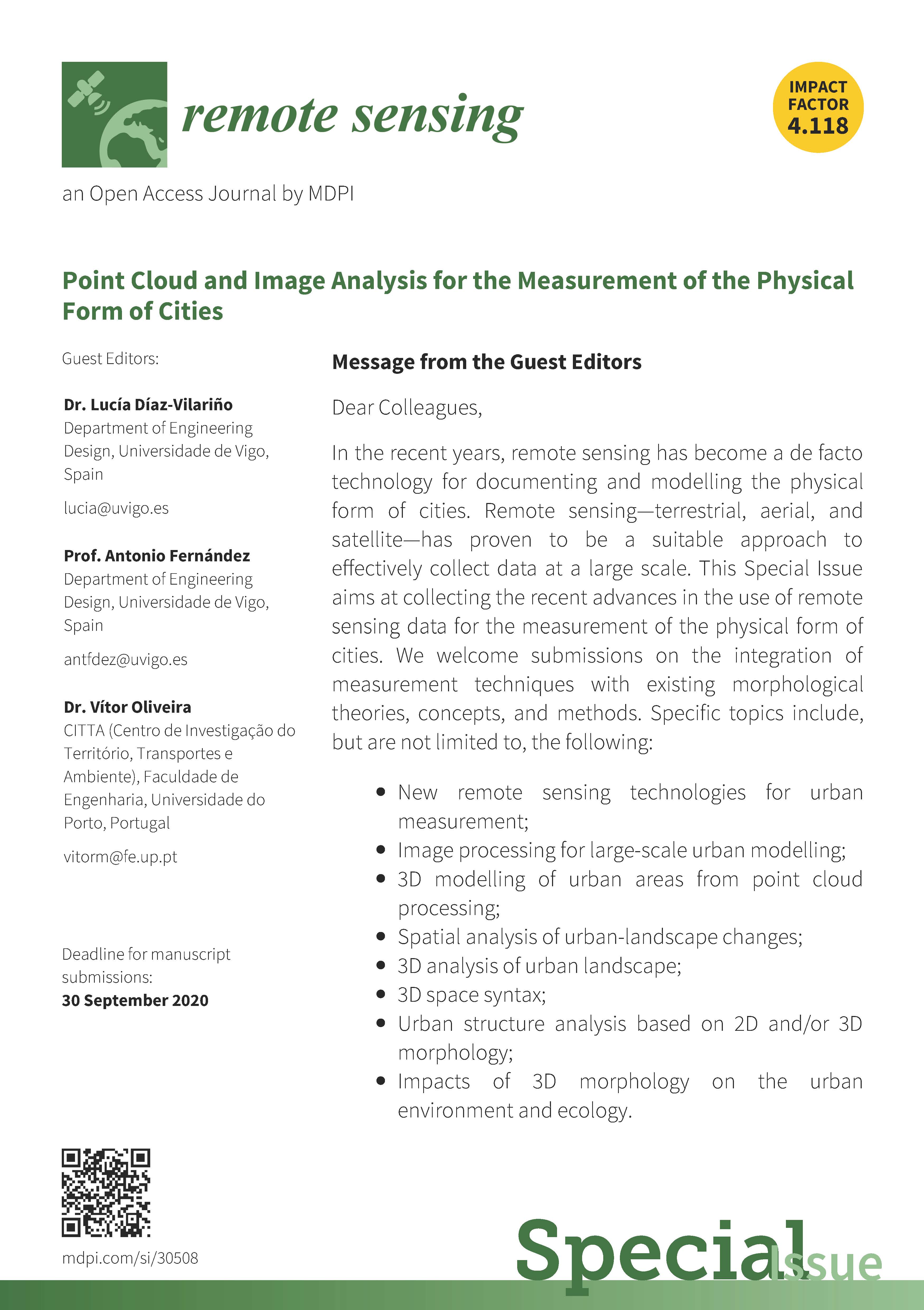 Remote Sensing Special Issue